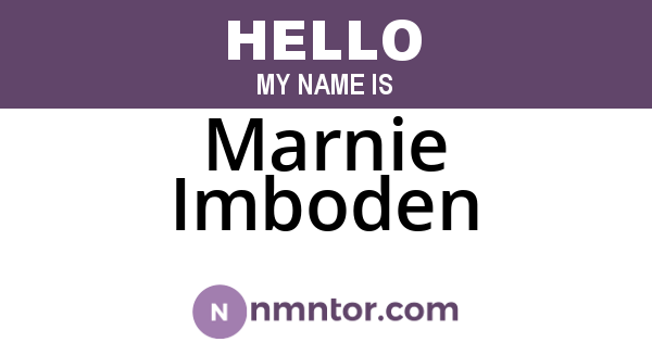 Marnie Imboden