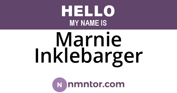Marnie Inklebarger