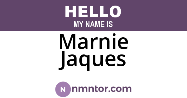 Marnie Jaques