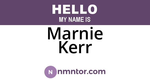 Marnie Kerr