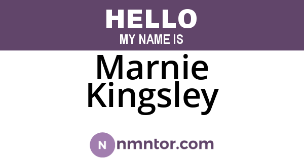 Marnie Kingsley