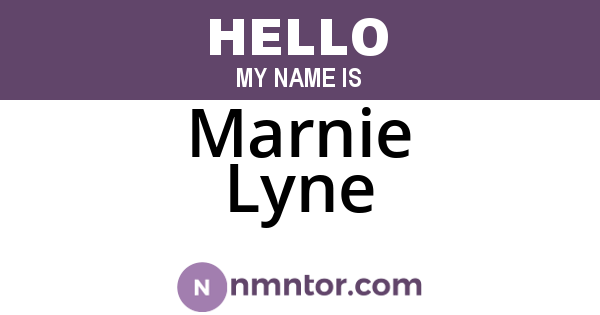 Marnie Lyne