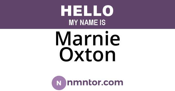 Marnie Oxton