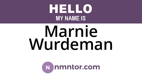 Marnie Wurdeman