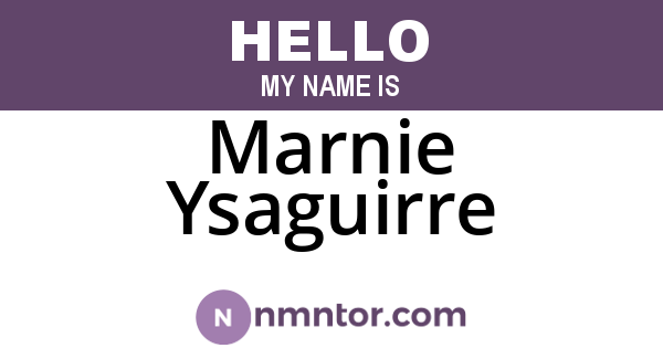 Marnie Ysaguirre