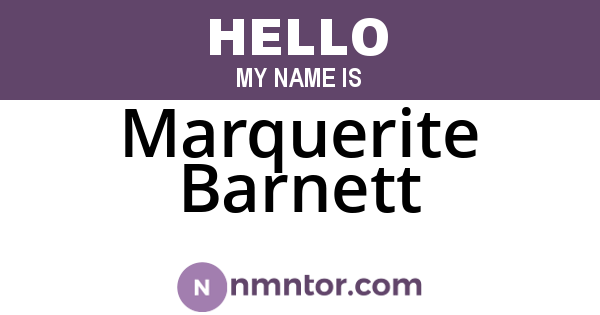 Marquerite Barnett