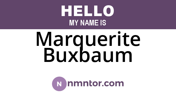 Marquerite Buxbaum