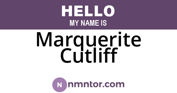 Marquerite Cutliff