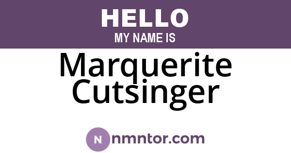 Marquerite Cutsinger