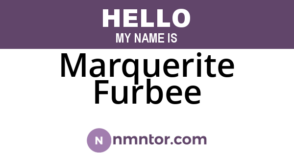 Marquerite Furbee