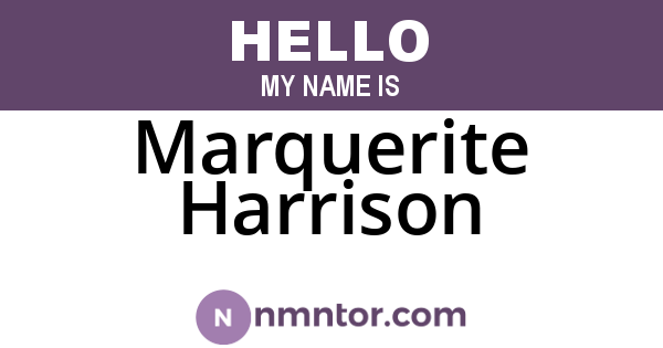 Marquerite Harrison