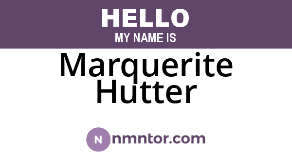 Marquerite Hutter
