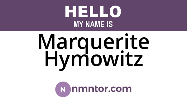 Marquerite Hymowitz