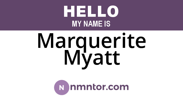 Marquerite Myatt