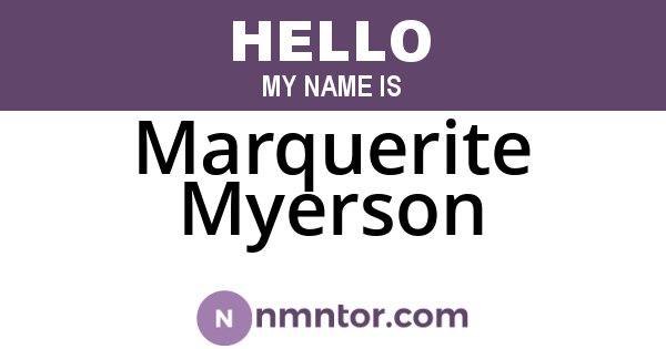 Marquerite Myerson