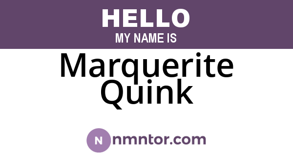 Marquerite Quink