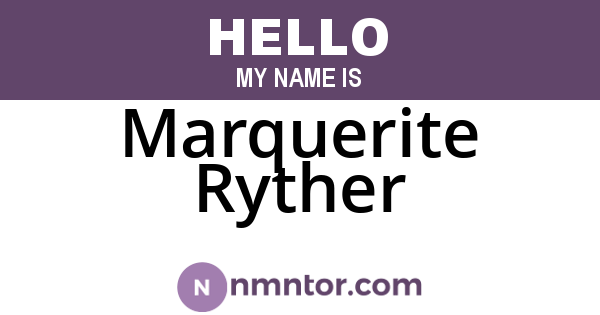 Marquerite Ryther
