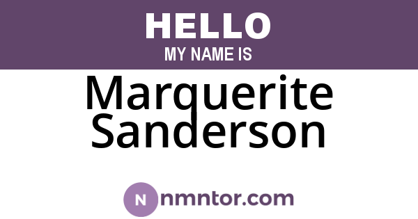 Marquerite Sanderson
