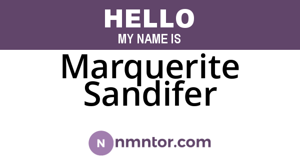 Marquerite Sandifer