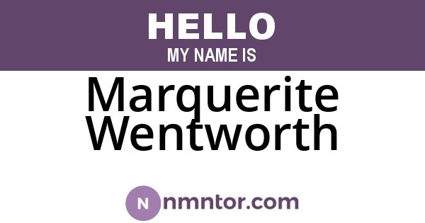 Marquerite Wentworth