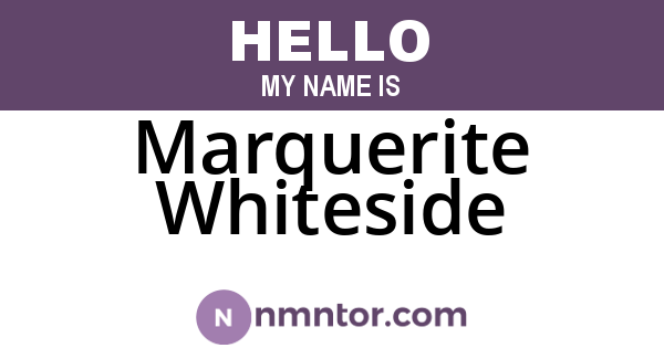 Marquerite Whiteside