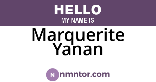 Marquerite Yanan