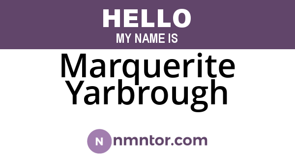 Marquerite Yarbrough