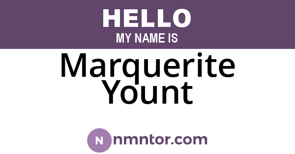 Marquerite Yount