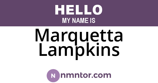 Marquetta Lampkins