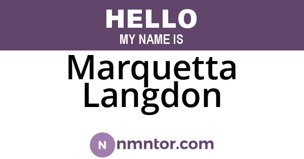 Marquetta Langdon