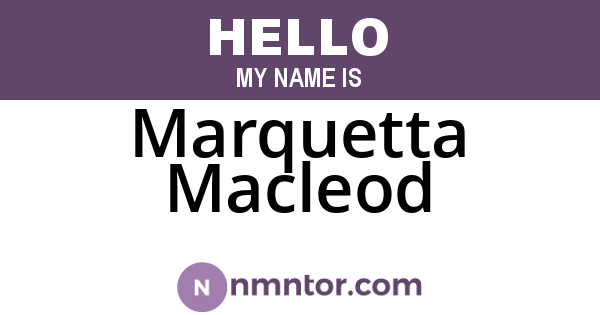 Marquetta Macleod
