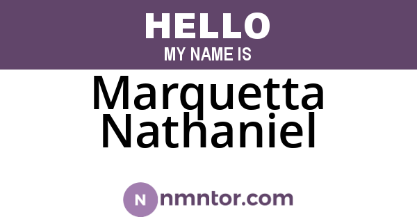 Marquetta Nathaniel