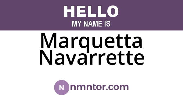 Marquetta Navarrette