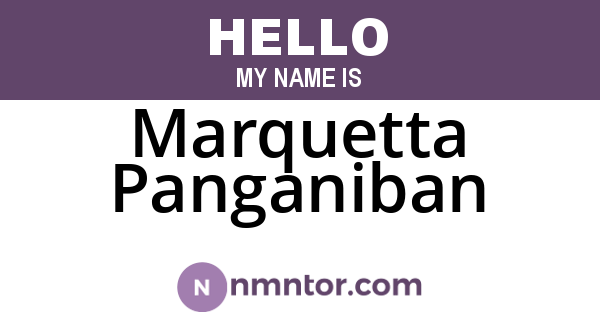 Marquetta Panganiban