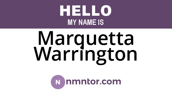 Marquetta Warrington