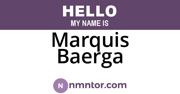 Marquis Baerga