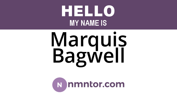 Marquis Bagwell