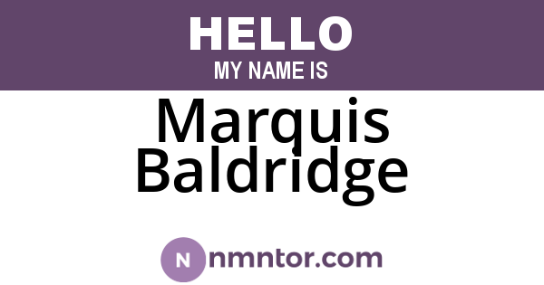 Marquis Baldridge
