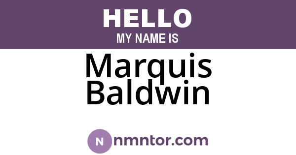 Marquis Baldwin
