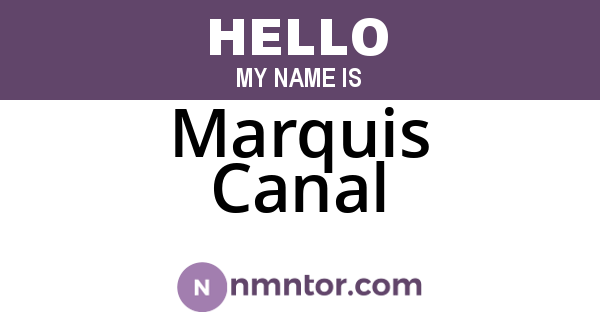 Marquis Canal