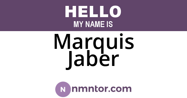 Marquis Jaber