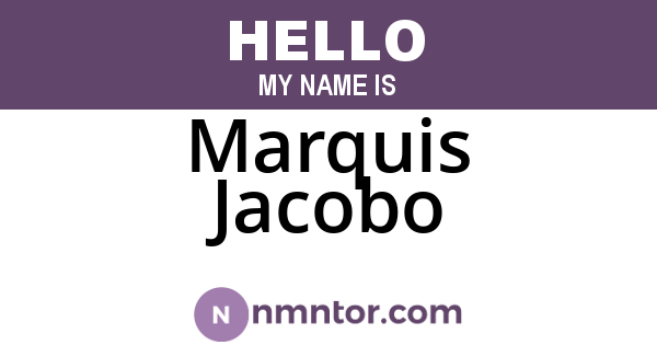 Marquis Jacobo