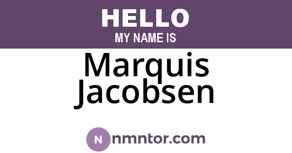 Marquis Jacobsen