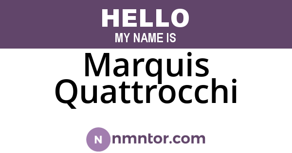 Marquis Quattrocchi