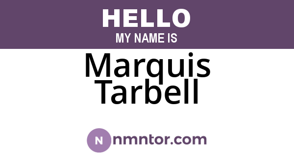 Marquis Tarbell