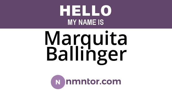 Marquita Ballinger