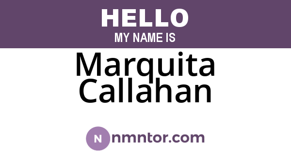 Marquita Callahan