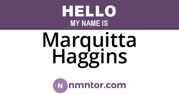 Marquitta Haggins
