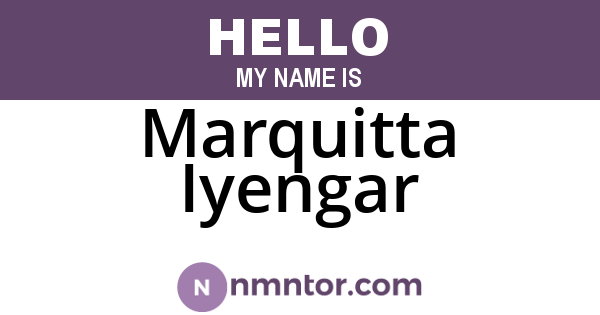 Marquitta Iyengar