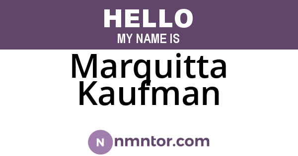 Marquitta Kaufman